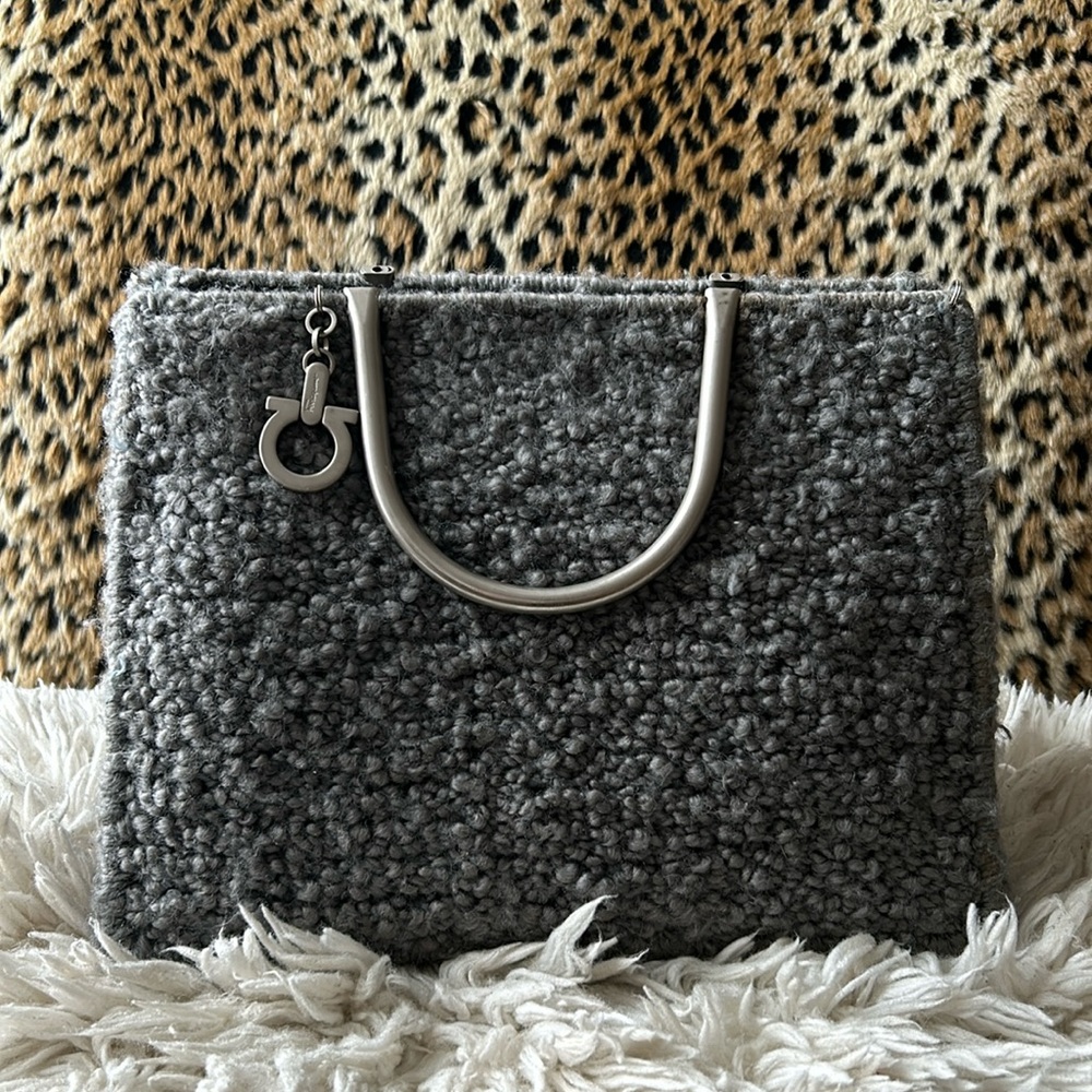 Salvatore Ferragamo Boucle Hand Bag with Pouch